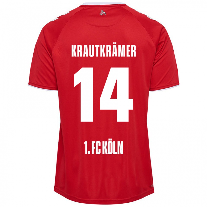 Kinder Jakob Krautkrämer #14 Rot Weiß Auswärtstrikot Trikot 2024/25 T-Shirt Österreich