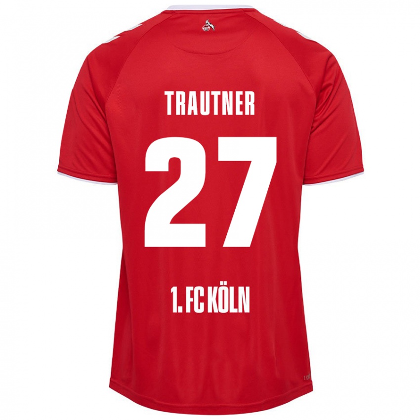 Kinder Tobias Trautner #27 Rot Weiß Auswärtstrikot Trikot 2024/25 T-Shirt Österreich