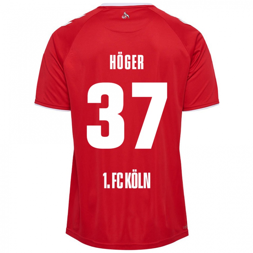 Kinder Marco Höger #37 Rot Weiß Auswärtstrikot Trikot 2024/25 T-Shirt Österreich