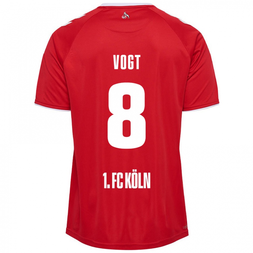 Kinder Laura Vogt #8 Rot Weiß Auswärtstrikot Trikot 2024/25 T-Shirt Österreich