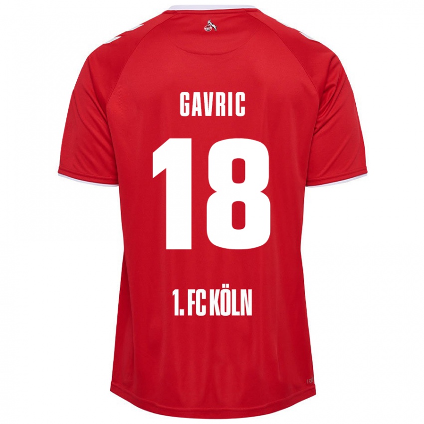 Kinder Andrea Gavrić #18 Rot Weiß Auswärtstrikot Trikot 2024/25 T-Shirt Österreich