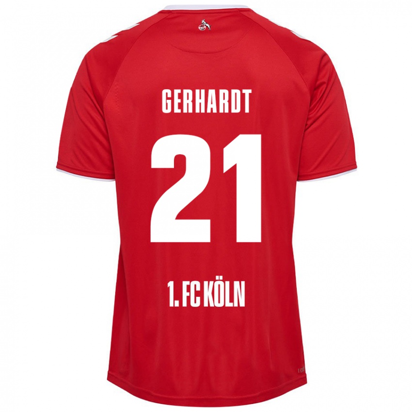 Kinder Anna Gerhardt #21 Rot Weiß Auswärtstrikot Trikot 2024/25 T-Shirt Österreich