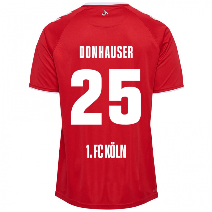 Kinder Laura Donhauser #25 Rot Weiß Auswärtstrikot Trikot 2024/25 T-Shirt Österreich