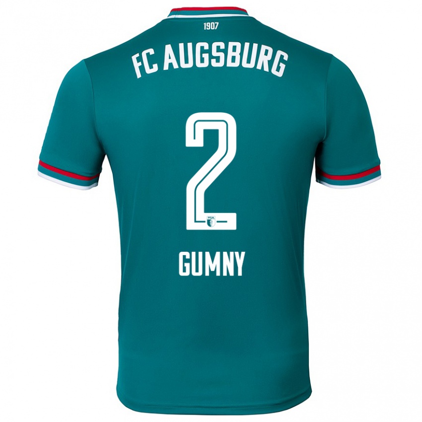 Kinder Robert Gumny #2 Dunkelgrün Auswärtstrikot Trikot 2024/25 T-Shirt Österreich