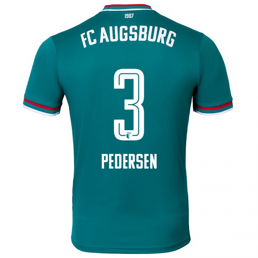 Kinder Mads Pedersen #3 Dunkelgrün Auswärtstrikot Trikot 2024/25 T-Shirt Österreich