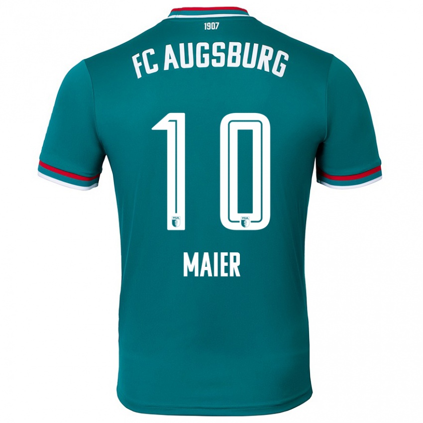 Kinder Arne Maier #10 Dunkelgrün Auswärtstrikot Trikot 2024/25 T-Shirt Österreich