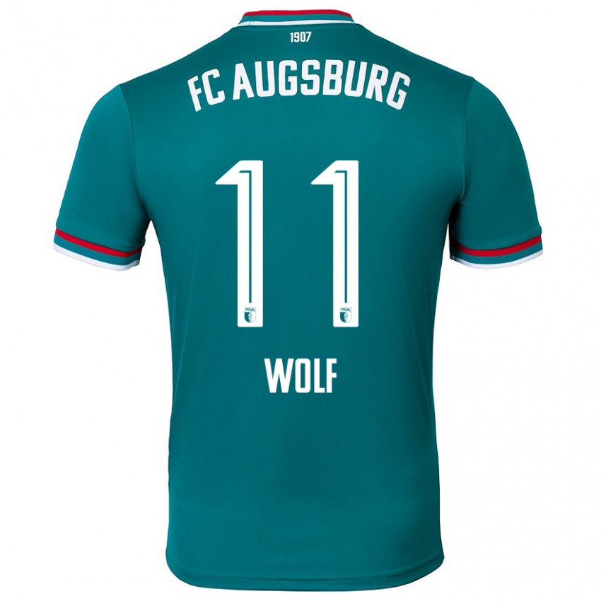 Kinder Marius Wolf #11 Dunkelgrün Auswärtstrikot Trikot 2024/25 T-Shirt Österreich