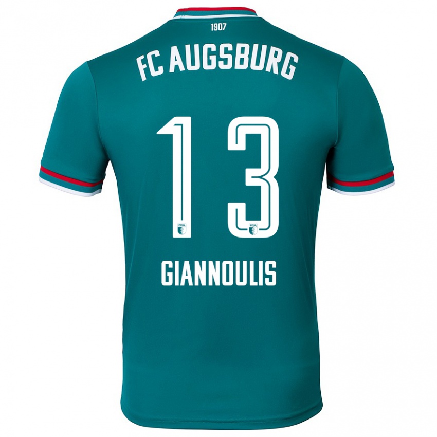 Kinder Dimitrios Giannoulis #13 Dunkelgrün Auswärtstrikot Trikot 2024/25 T-Shirt Österreich