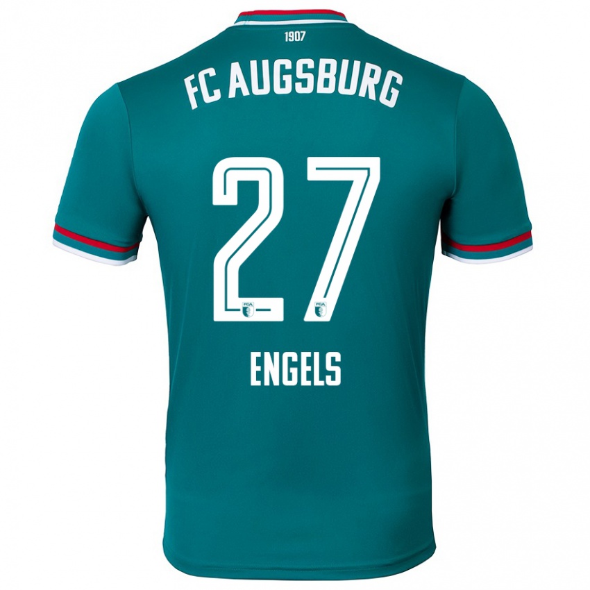 Kinder Arne Engels #27 Dunkelgrün Auswärtstrikot Trikot 2024/25 T-Shirt Österreich