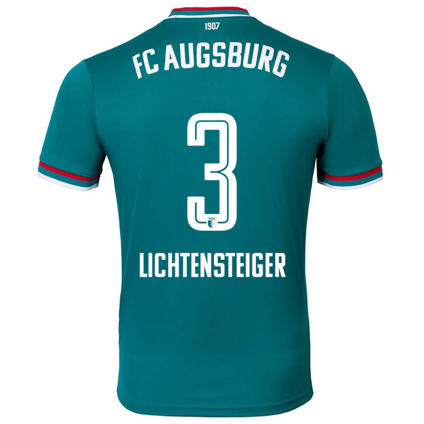 Kinder David Lichtensteiger #3 Dunkelgrün Auswärtstrikot Trikot 2024/25 T-Shirt Österreich