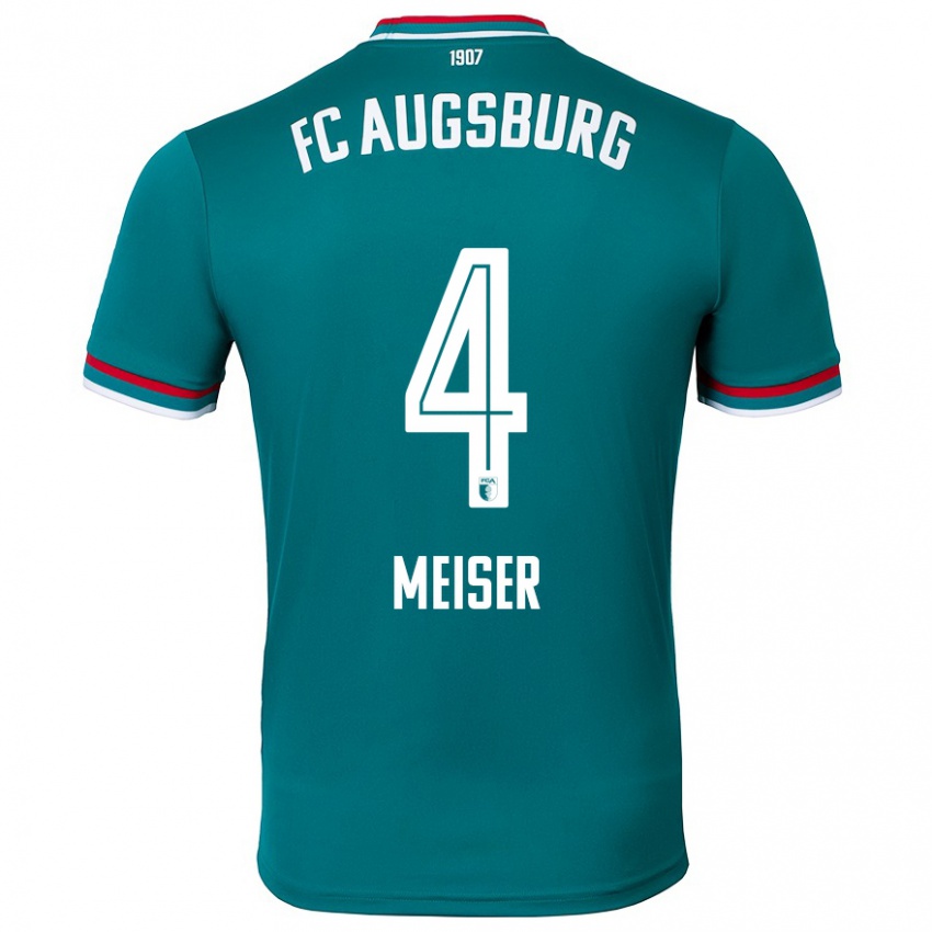 Kinder Felix Meiser #4 Dunkelgrün Auswärtstrikot Trikot 2024/25 T-Shirt Österreich