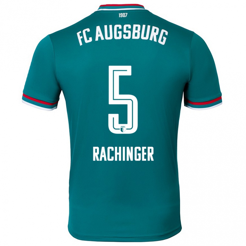 Kinder Lorenz Rachinger #5 Dunkelgrün Auswärtstrikot Trikot 2024/25 T-Shirt Österreich