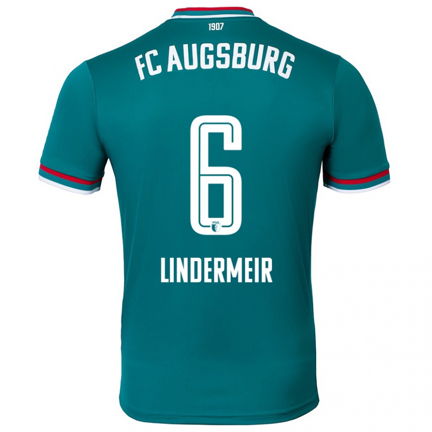 Kinder Dominik Lindermeir #6 Dunkelgrün Auswärtstrikot Trikot 2024/25 T-Shirt Österreich