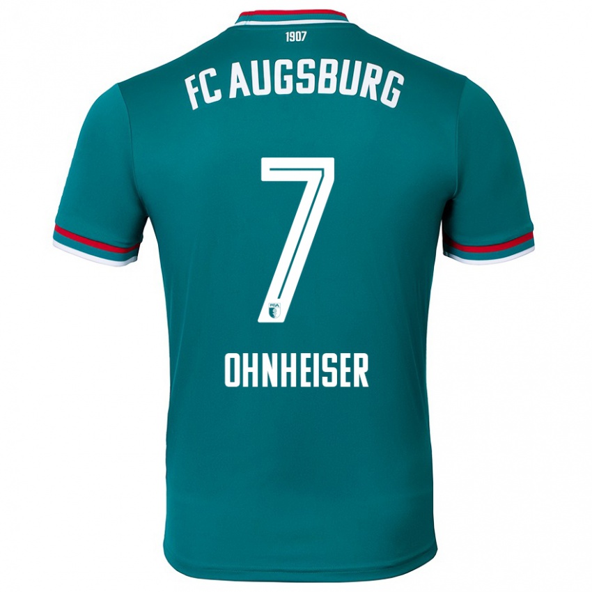 Kinder Nico Ohnheiser #7 Dunkelgrün Auswärtstrikot Trikot 2024/25 T-Shirt Österreich