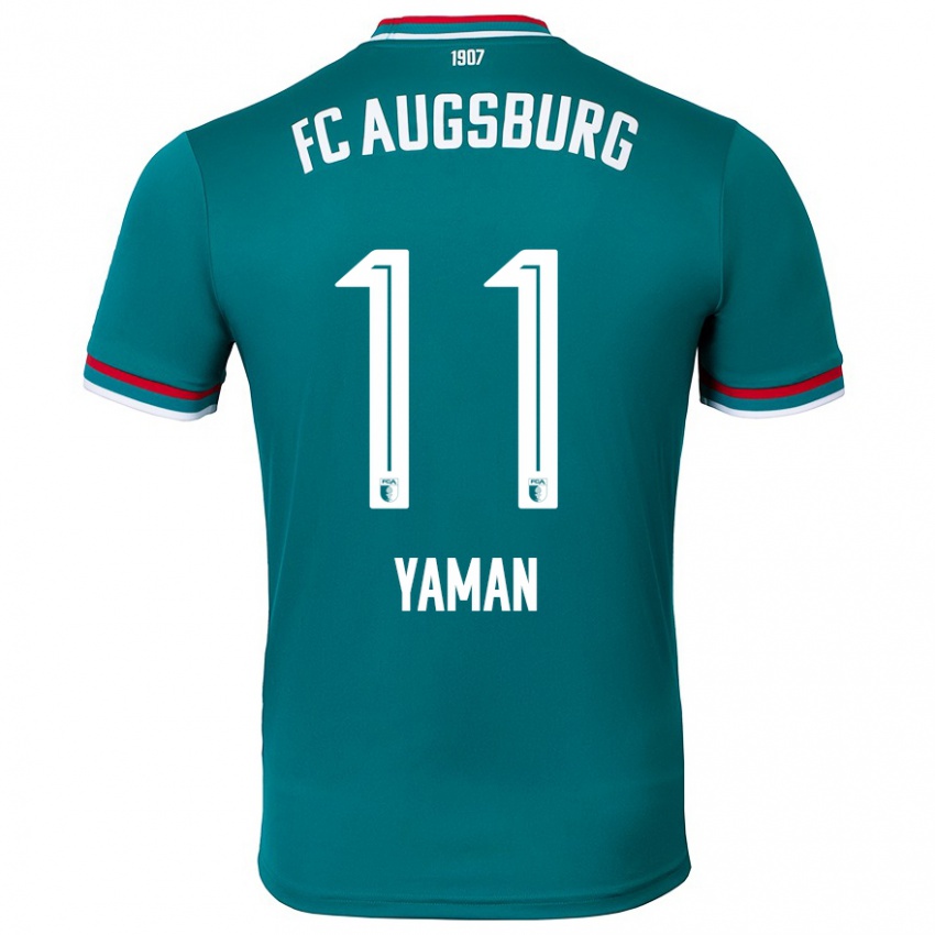 Kinder Kerim Yaman #11 Dunkelgrün Auswärtstrikot Trikot 2024/25 T-Shirt Österreich