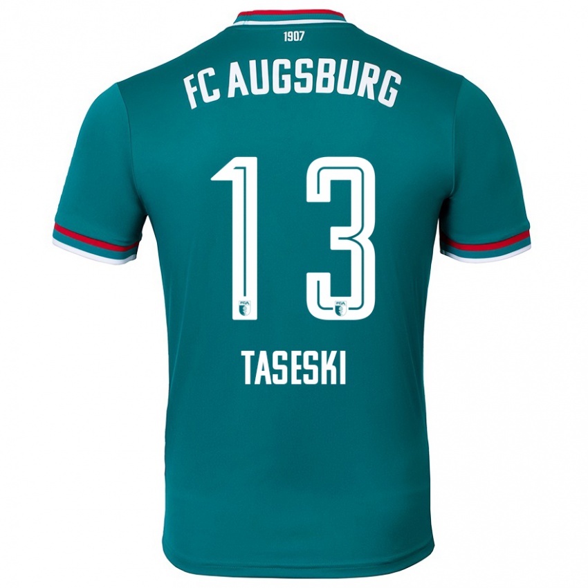 Kinder Kristijan Taseski #13 Dunkelgrün Auswärtstrikot Trikot 2024/25 T-Shirt Österreich