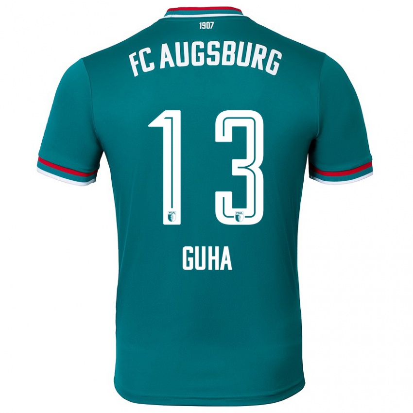 Kinder Felix Guha #13 Dunkelgrün Auswärtstrikot Trikot 2024/25 T-Shirt Österreich