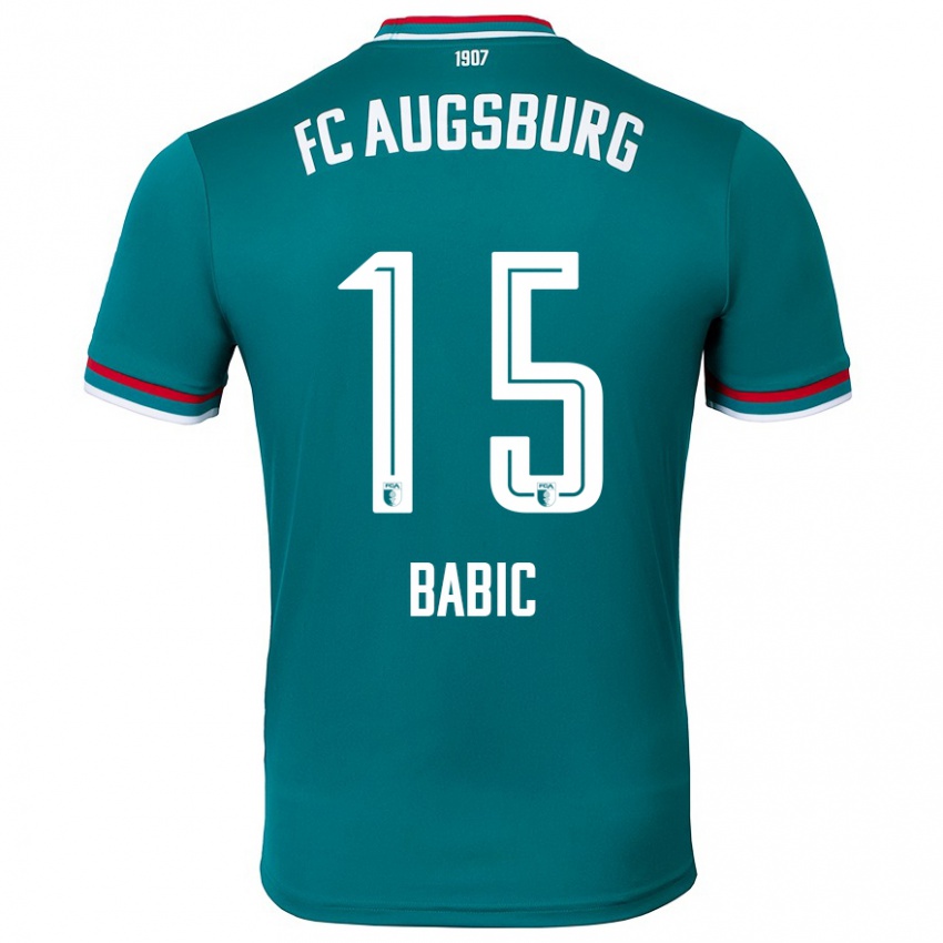 Kinder David Babic #15 Dunkelgrün Auswärtstrikot Trikot 2024/25 T-Shirt Österreich