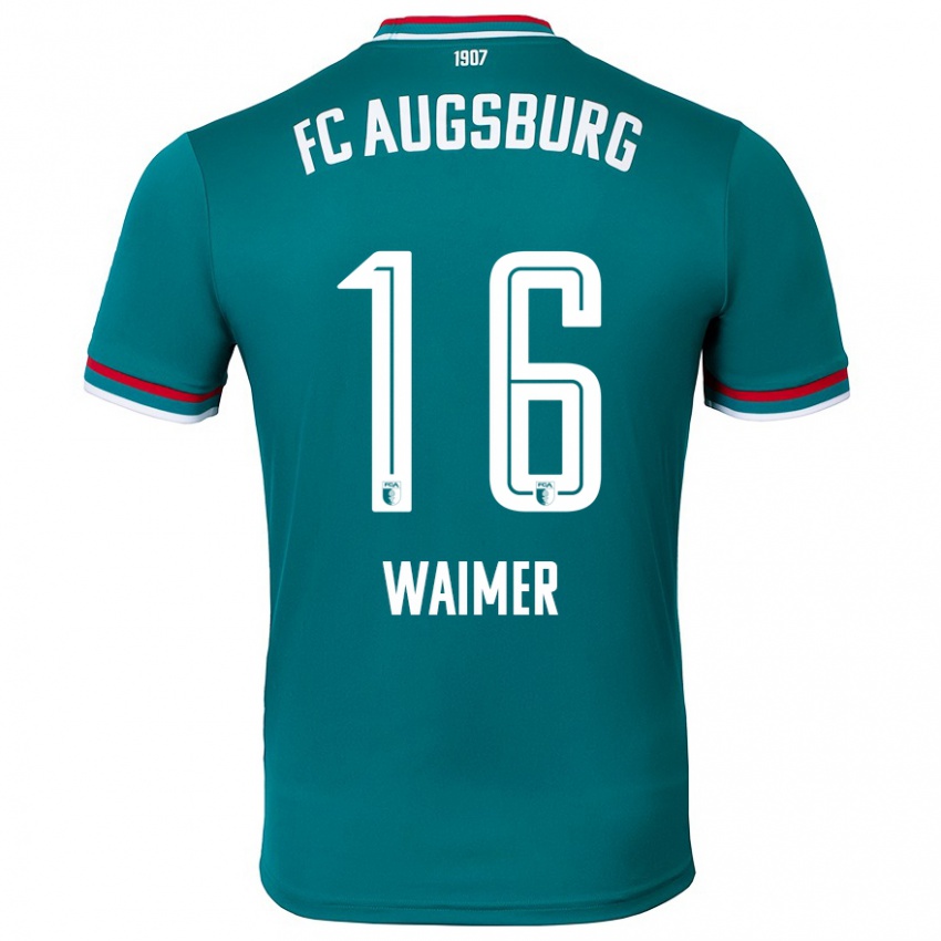 Kinder Johannes Waimer #16 Dunkelgrün Auswärtstrikot Trikot 2024/25 T-Shirt Österreich