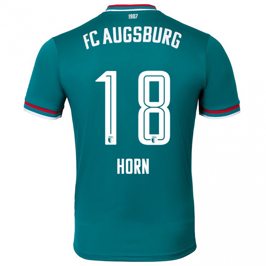 Kinder Tobias Horn #18 Dunkelgrün Auswärtstrikot Trikot 2024/25 T-Shirt Österreich