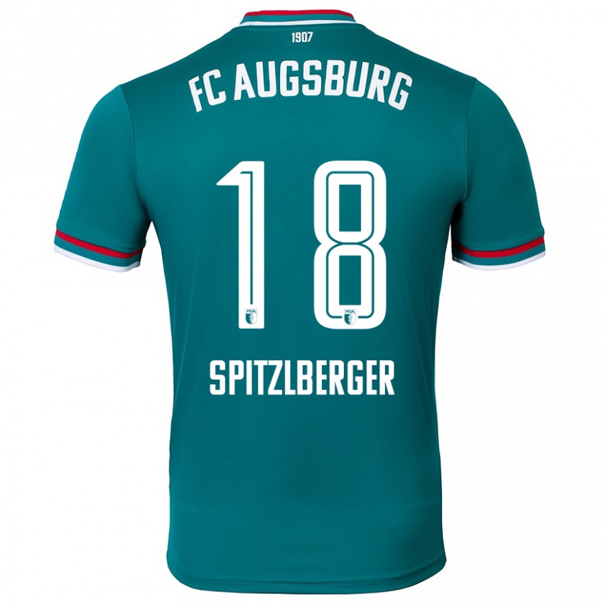 Kinder Jordan Spitzlberger #18 Dunkelgrün Auswärtstrikot Trikot 2024/25 T-Shirt Österreich