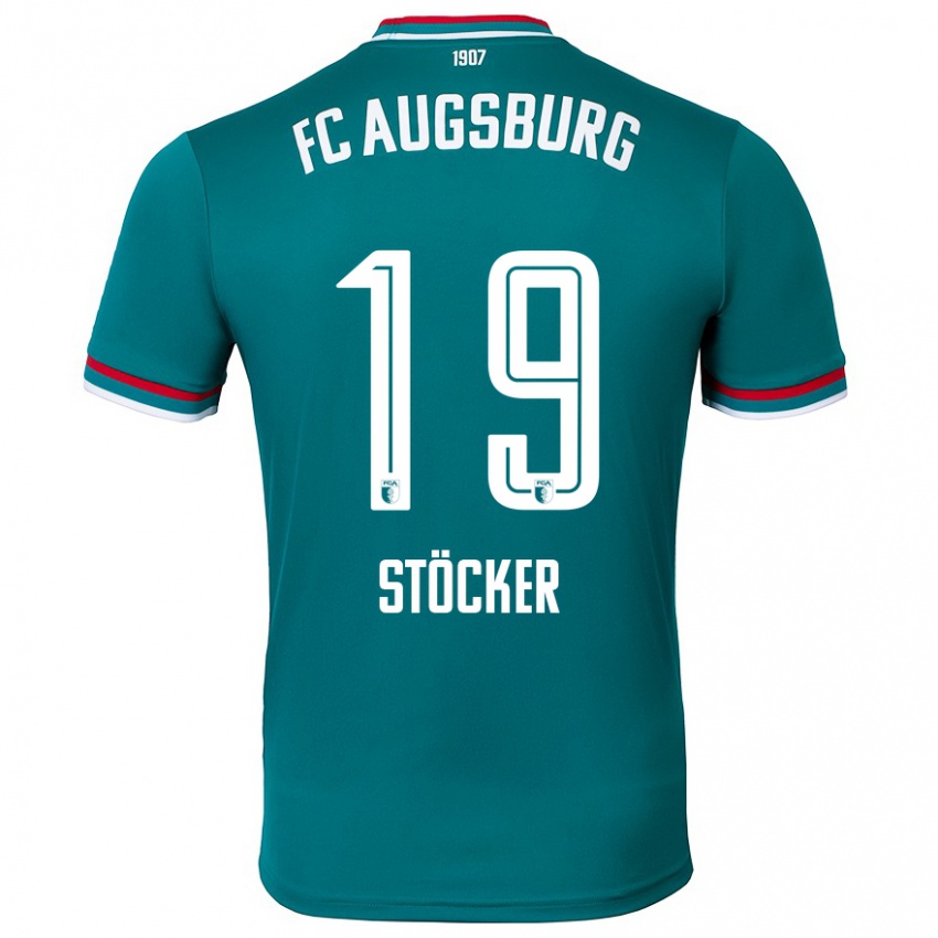 Kinder Louis Stöcker #19 Dunkelgrün Auswärtstrikot Trikot 2024/25 T-Shirt Österreich