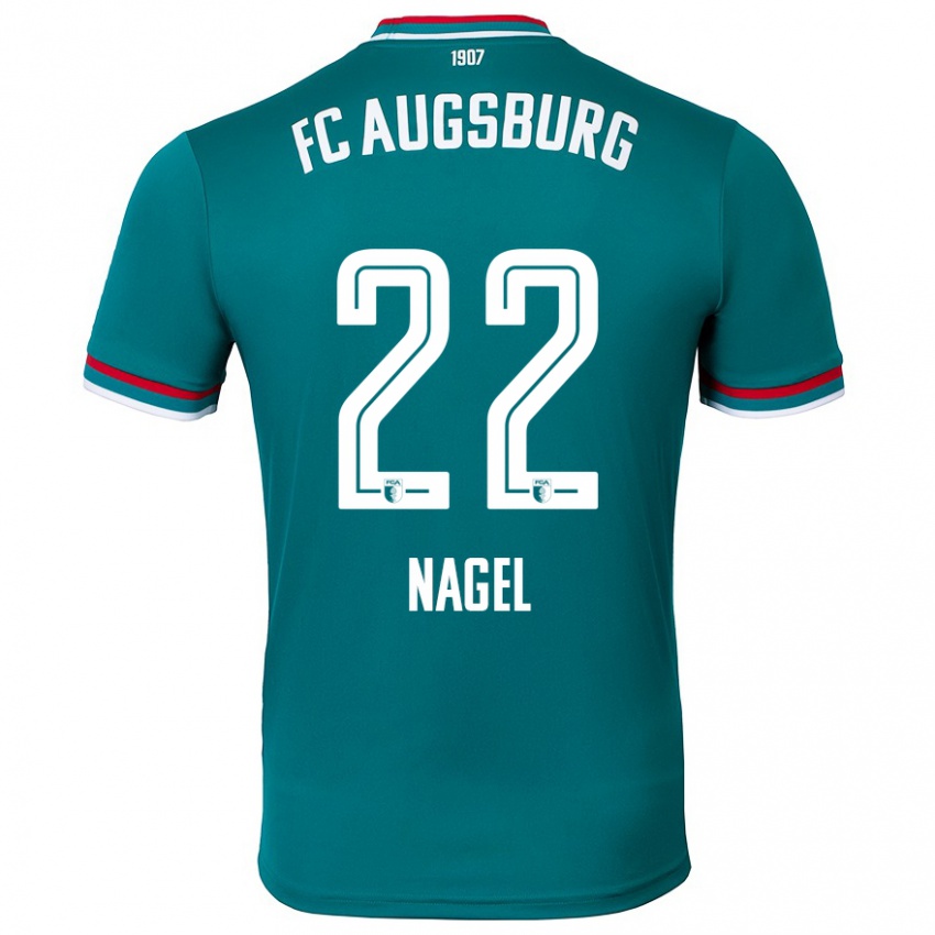 Kinder Timo Nagel #22 Dunkelgrün Auswärtstrikot Trikot 2024/25 T-Shirt Österreich