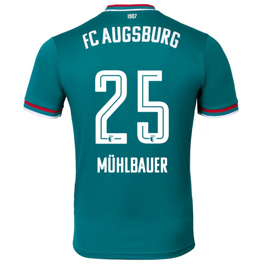 Kinder Simon Mühlbauer #25 Dunkelgrün Auswärtstrikot Trikot 2024/25 T-Shirt Österreich