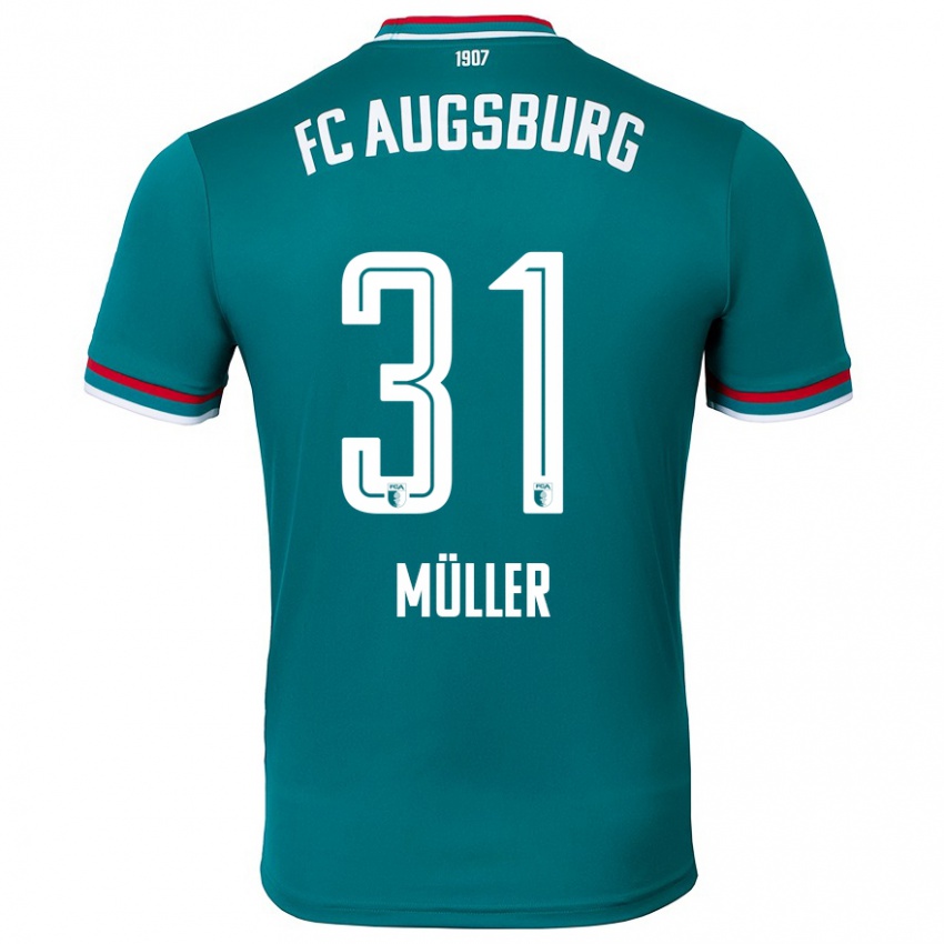 Kinder Noah Müller #31 Dunkelgrün Auswärtstrikot Trikot 2024/25 T-Shirt Österreich