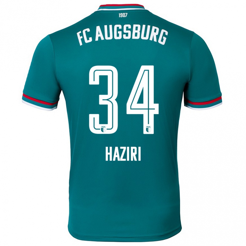 Kinder Edi Haziri #34 Dunkelgrün Auswärtstrikot Trikot 2024/25 T-Shirt Österreich