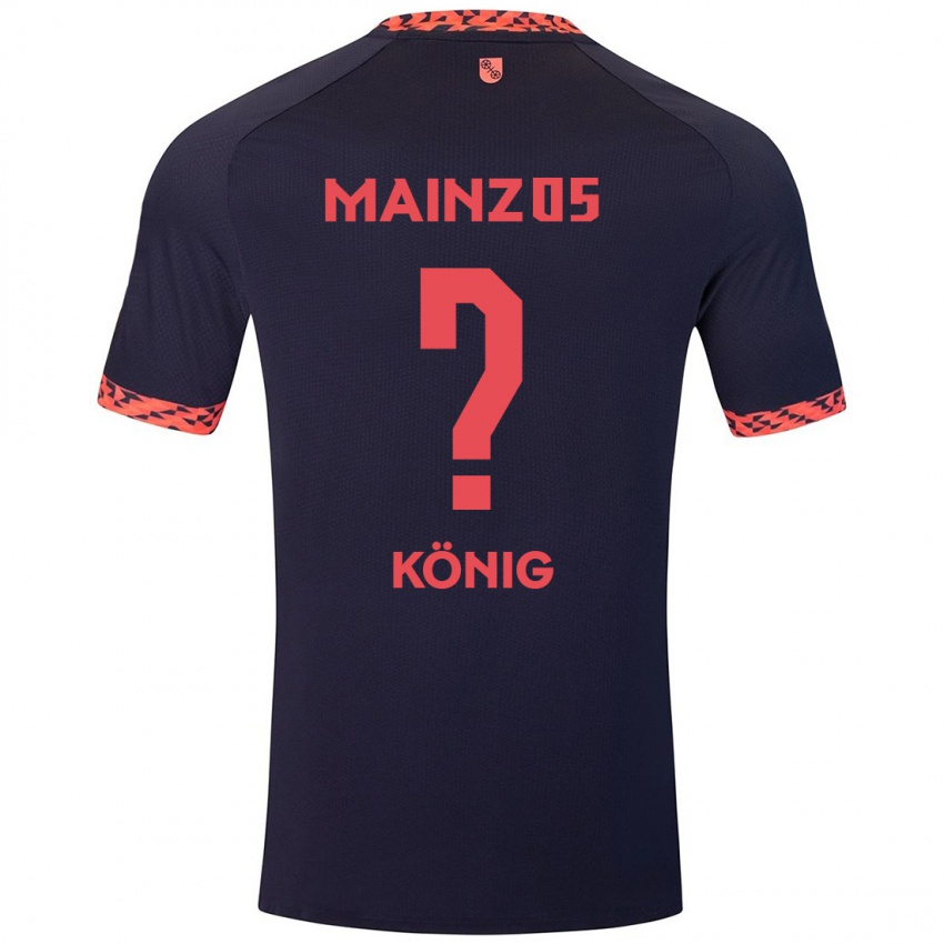 Kinder Raúl König #0 Blau Korallenrot Auswärtstrikot Trikot 2024/25 T-Shirt Österreich