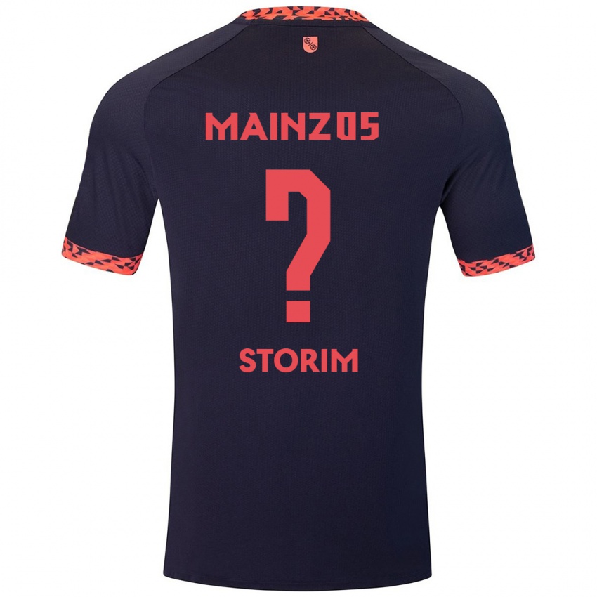 Kinder Max Storim #0 Blau Korallenrot Auswärtstrikot Trikot 2024/25 T-Shirt Österreich