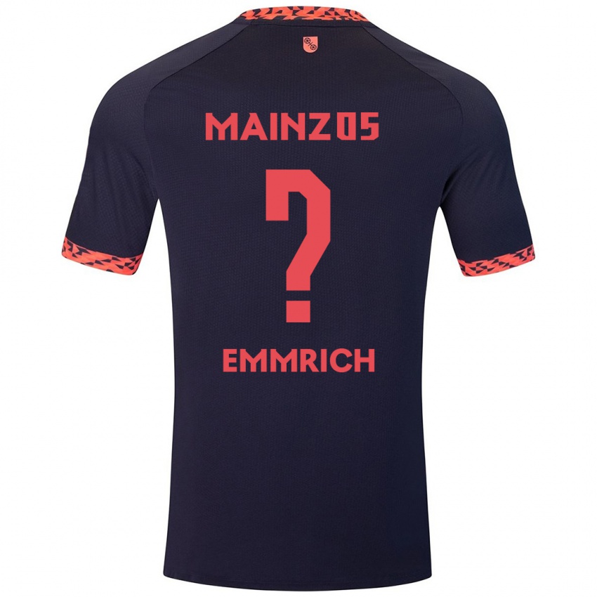 Kinder Robin Emmrich #0 Blau Korallenrot Auswärtstrikot Trikot 2024/25 T-Shirt Österreich