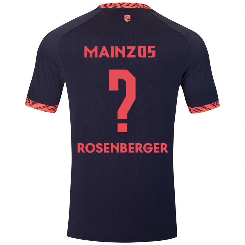 Kinder Chris Rosenberger #0 Blau Korallenrot Auswärtstrikot Trikot 2024/25 T-Shirt Österreich