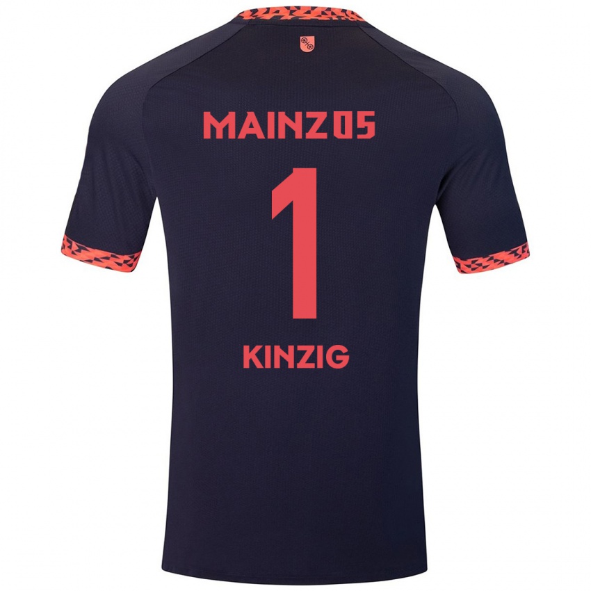 Kinder Maximilian Kinzig #1 Blau Korallenrot Auswärtstrikot Trikot 2024/25 T-Shirt Österreich