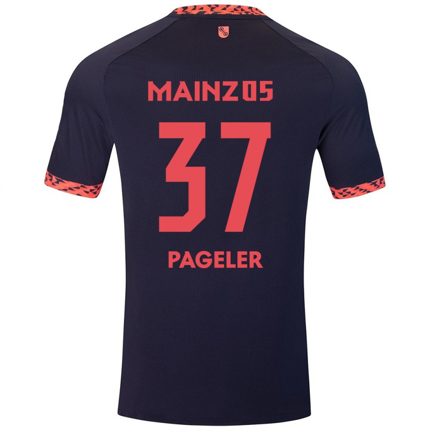 Kinder Maja Pageler #37 Blau Korallenrot Auswärtstrikot Trikot 2024/25 T-Shirt Österreich