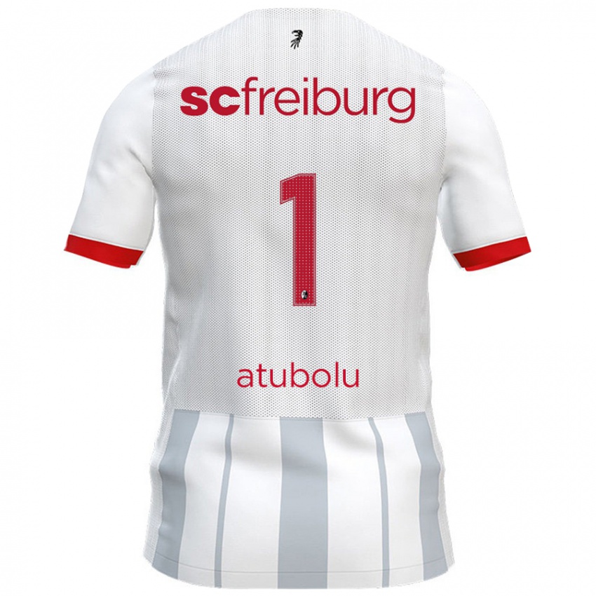 Kinder Noah Atubolu #1 Weiß Grau Auswärtstrikot Trikot 2024/25 T-Shirt Österreich