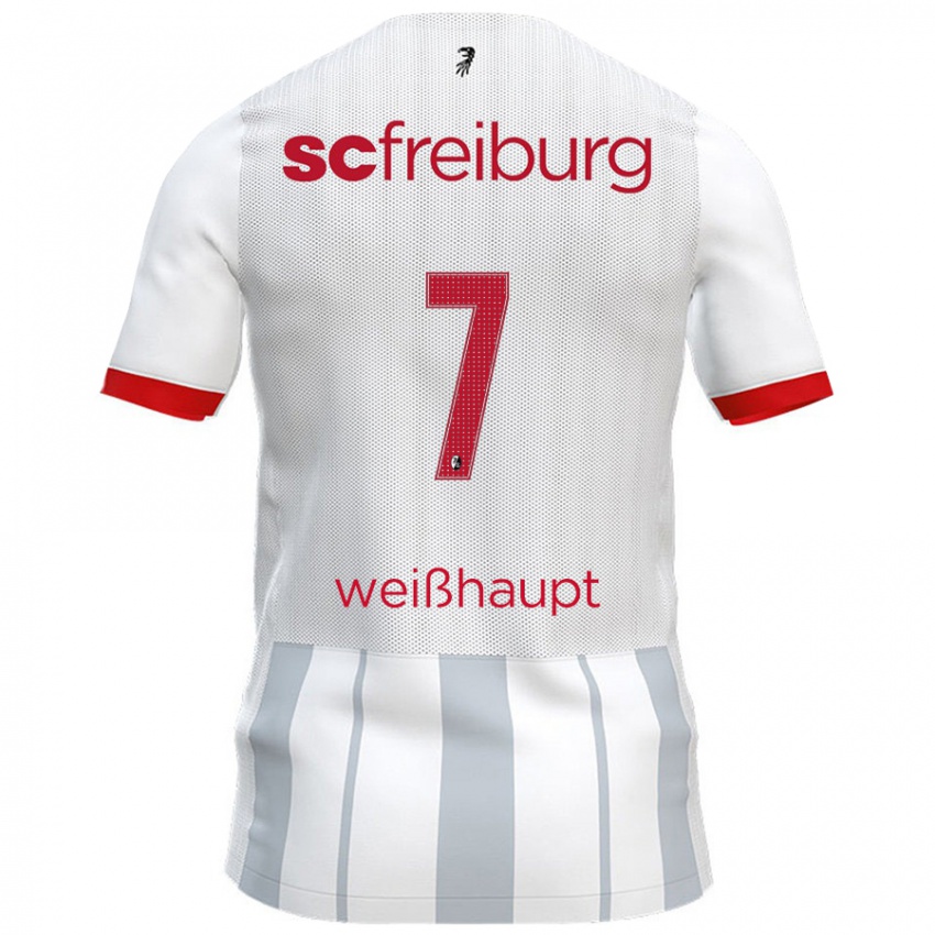 Kinder Noah Weißhaupt #7 Weiß Grau Auswärtstrikot Trikot 2024/25 T-Shirt Österreich