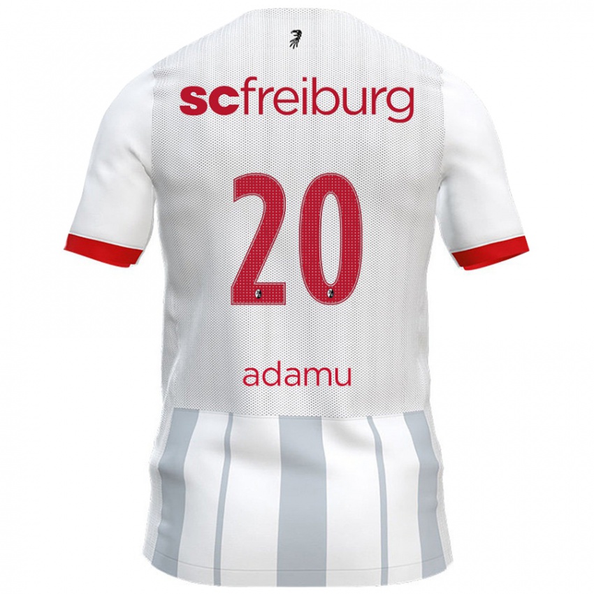 Kinder Junior Adamu #20 Weiß Grau Auswärtstrikot Trikot 2024/25 T-Shirt Österreich