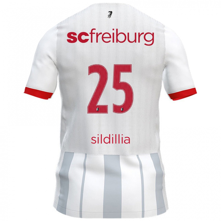 Kinder Kiliann Sildillia #25 Weiß Grau Auswärtstrikot Trikot 2024/25 T-Shirt Österreich