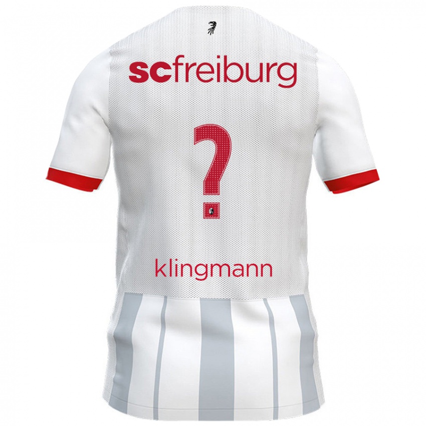 Kinder Sebastian Klingmann #0 Weiß Grau Auswärtstrikot Trikot 2024/25 T-Shirt Österreich