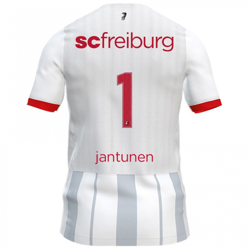 Kinder Jaaso Jantunen #1 Weiß Grau Auswärtstrikot Trikot 2024/25 T-Shirt Österreich