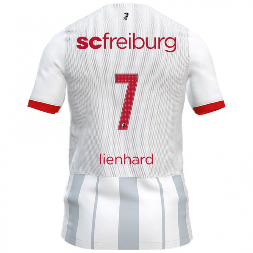 Kinder Patrick Lienhard #7 Weiß Grau Auswärtstrikot Trikot 2024/25 T-Shirt Österreich