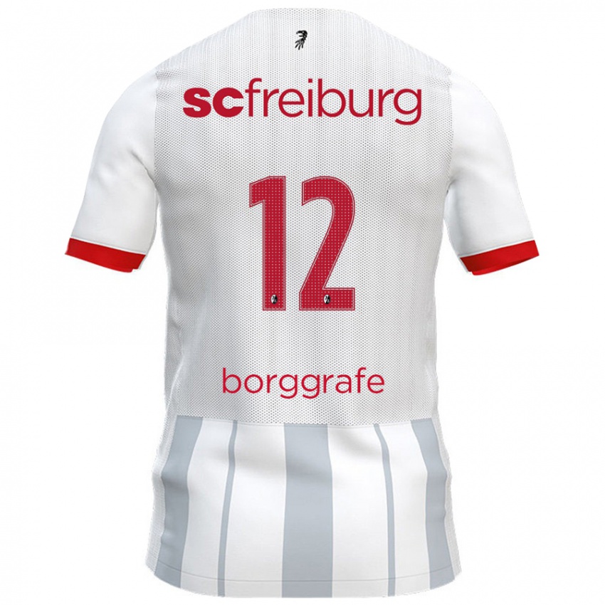 Kinder Rafaela Borggräfe #12 Weiß Grau Auswärtstrikot Trikot 2024/25 T-Shirt Österreich