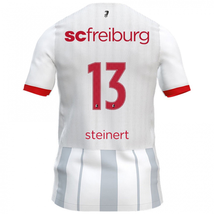 Kinder Judith Steinert #13 Weiß Grau Auswärtstrikot Trikot 2024/25 T-Shirt Österreich