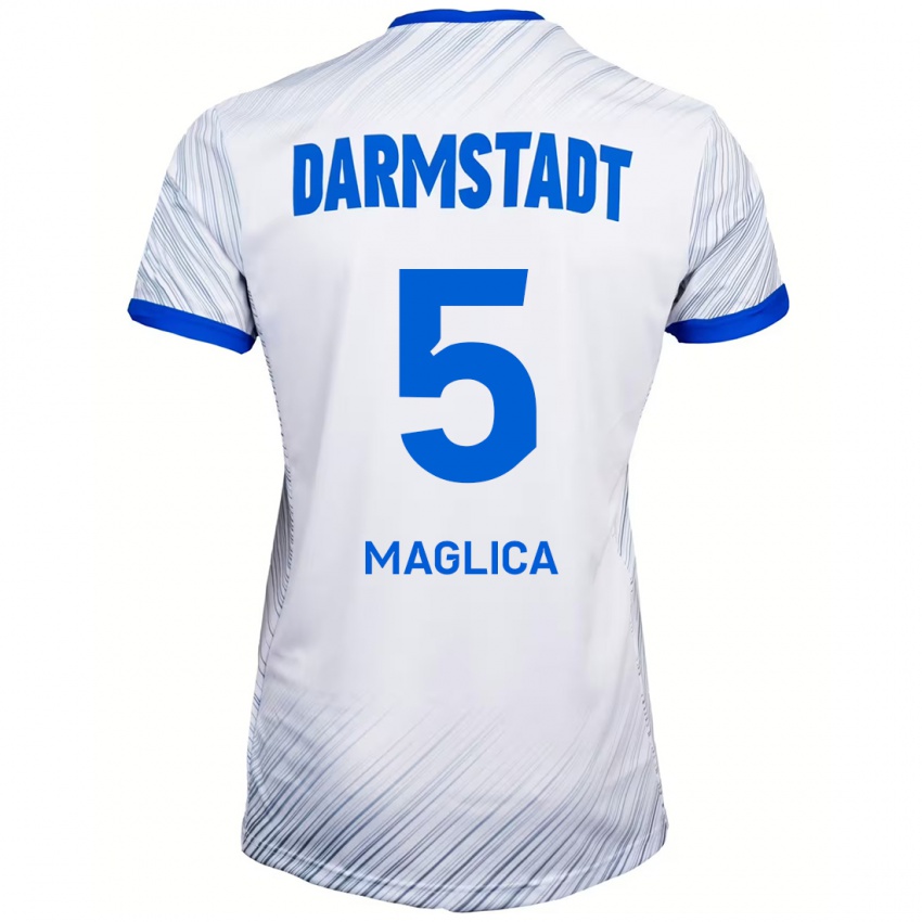 Kinder Matej Maglica #5 Weiß Blau Auswärtstrikot Trikot 2024/25 T-Shirt Österreich