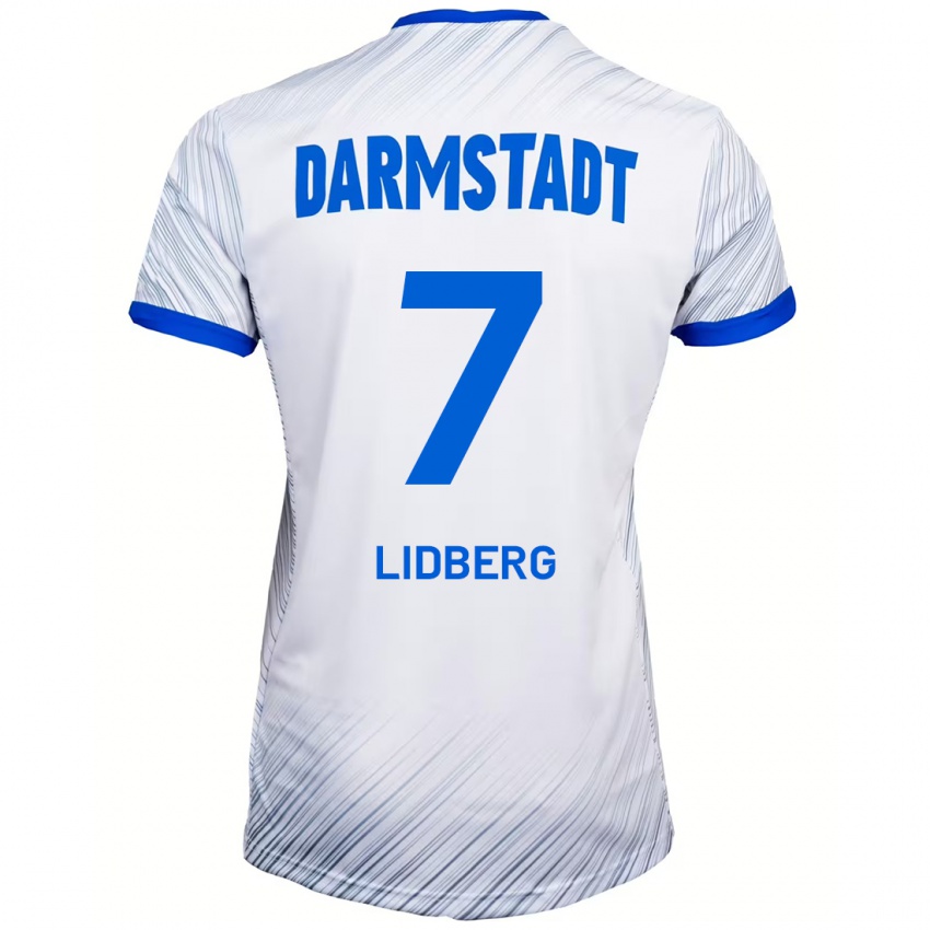 Kinder Isac Lidberg #7 Weiß Blau Auswärtstrikot Trikot 2024/25 T-Shirt Österreich