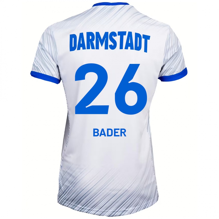 Kinder Matthias Bader #26 Weiß Blau Auswärtstrikot Trikot 2024/25 T-Shirt Österreich