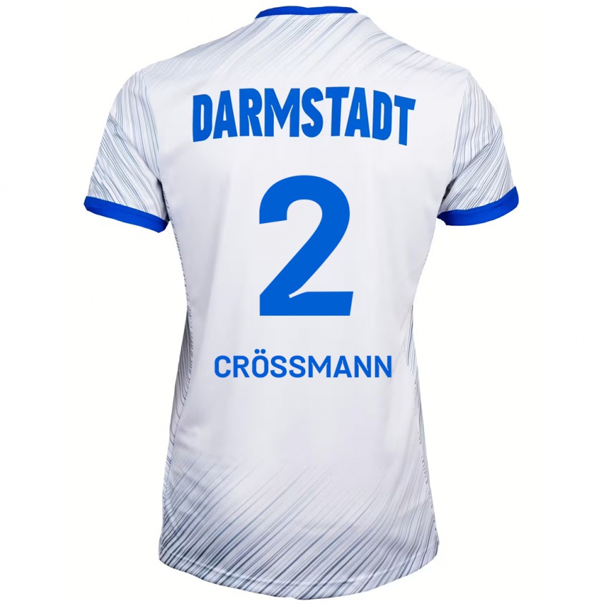 Kinder Elias Crößmann #2 Weiß Blau Auswärtstrikot Trikot 2024/25 T-Shirt Österreich