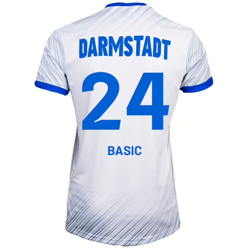 Kinder Benjamin Basic #24 Weiß Blau Auswärtstrikot Trikot 2024/25 T-Shirt Österreich